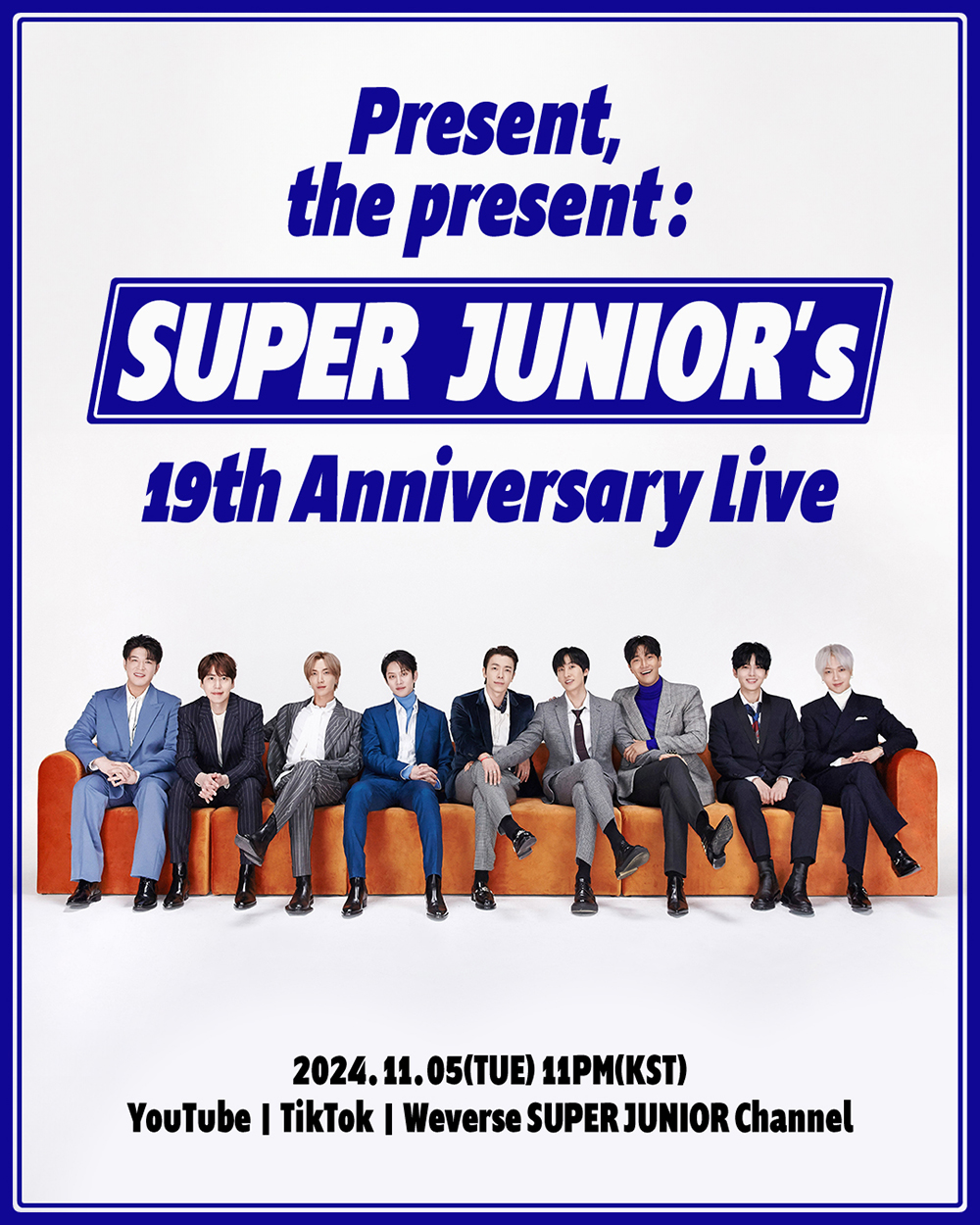 슈퍼주니어가 특별한 라이브 방송으로 데뷔 19주년 기념일을 맞이한다. 사진=SM엔터테인먼트