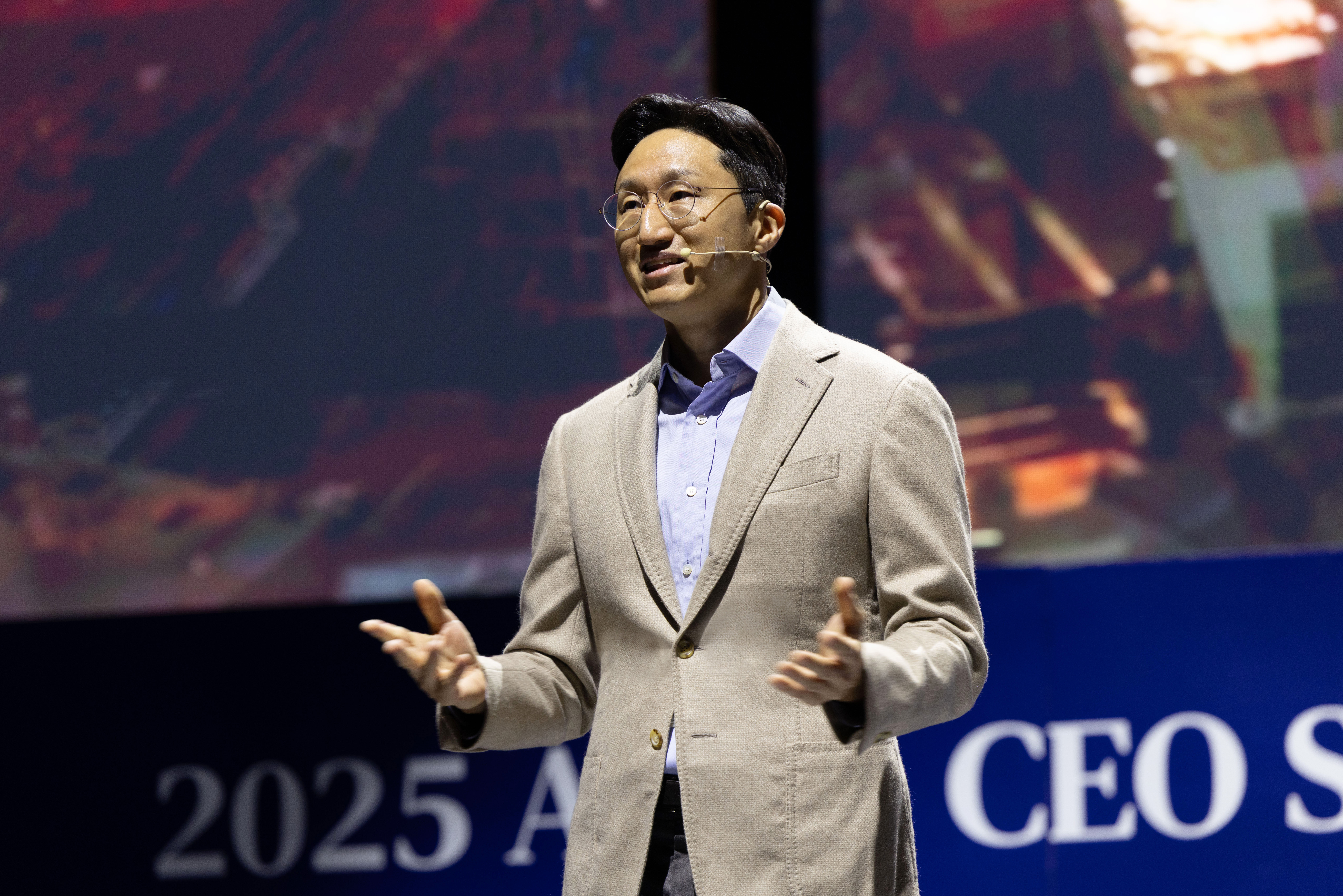 정기선 HD현대 회장이 10월 27일 APEC CEO 서밋  퓨처 테크 포럼 조선에서 기조연설했다. 사진=HD현대