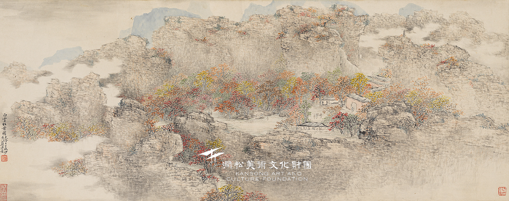 오리, ‘백운홍엽도’. 사진제공=간송미술문화재단.