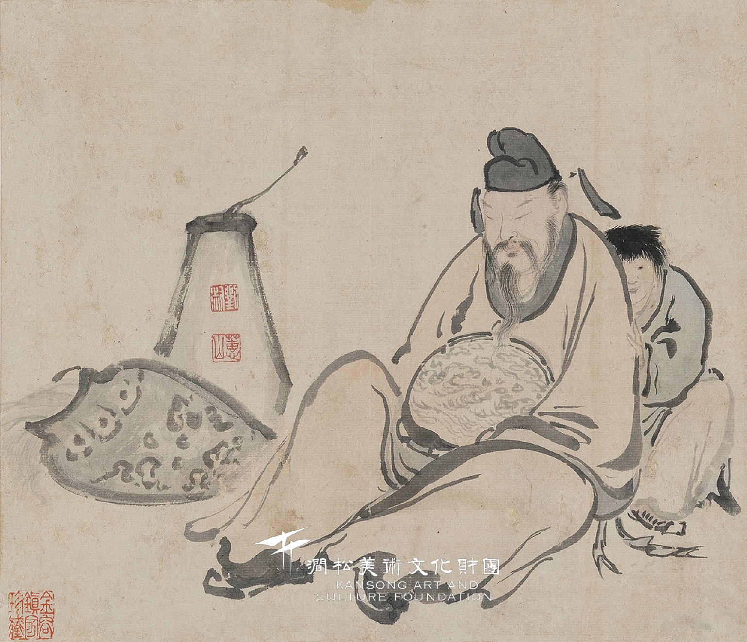 유숙, ‘경음불기’. 사진제공=간송미술문화재단.