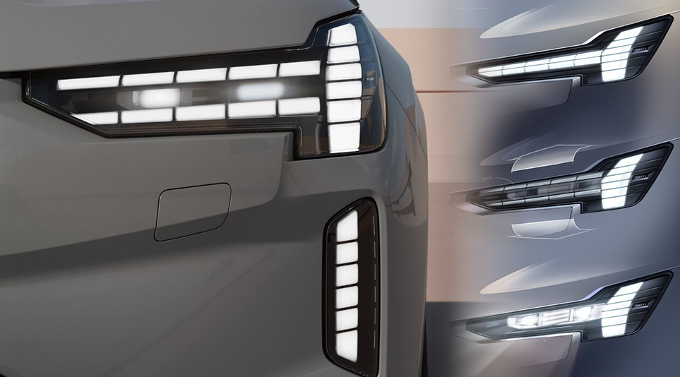 볼보 EX90에 적용된 ZKW의 지능형 스마트 조명. 사진=ZKW