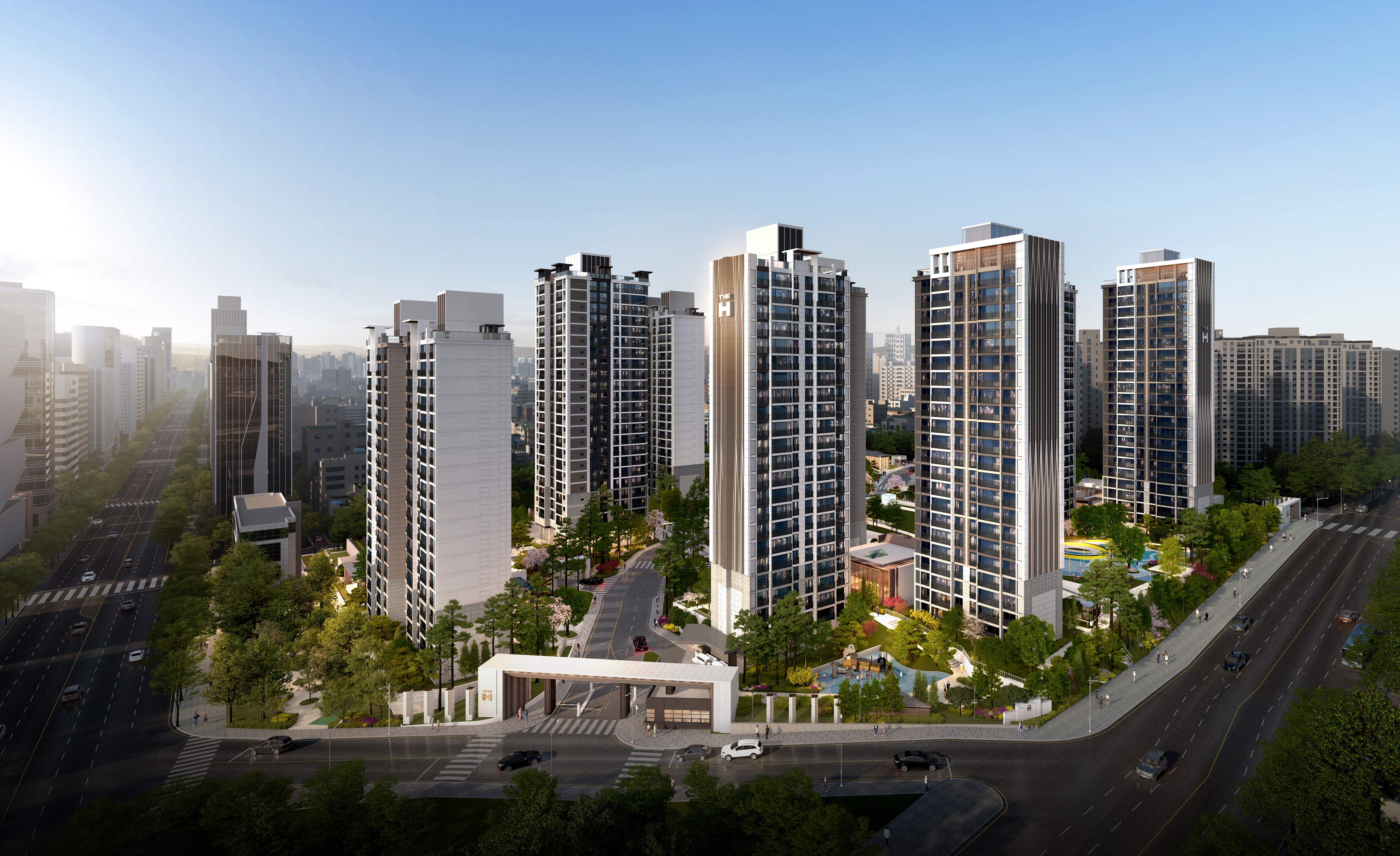 현대건설은 신사업 '더 뉴 하우스'의 첫 사업지로 서울 강남구 삼성동 '힐스테이트 2단지'를 선정했다. '더 뉴 하우스'를 통해 바뀌게 될 삼성동 힐스테이트 2단지 조감도. 사진=현대건설.