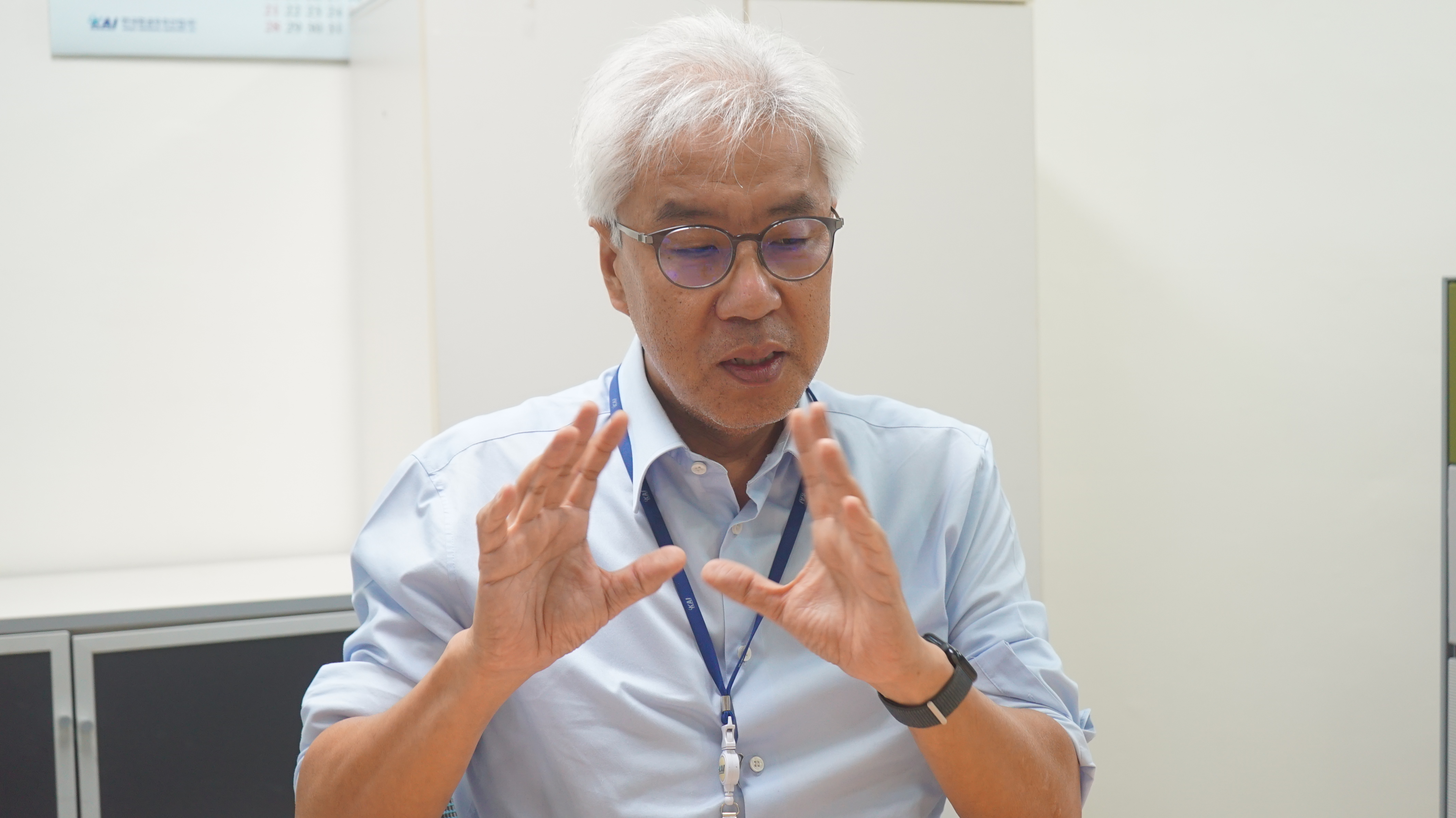 이코노믹리뷰와 인터뷰 중인 심병섭 KAI AI 개발팀장. 사진=KAI