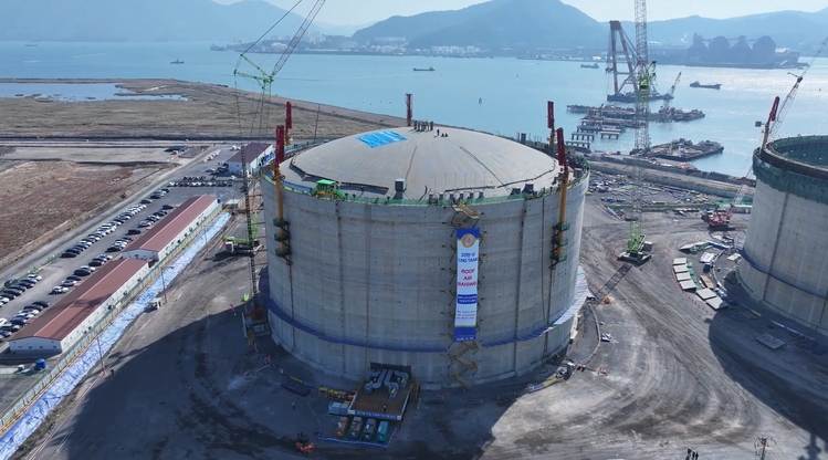 여수 '동북아 LNG 허브 터미널' 상량식. 출처= BS한양