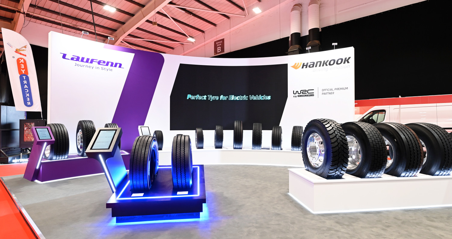 한국타이어가 2025 RTX 스코틀랜드에 참석해 최신 기술이 반영된 트럭·버스용 제품을 전시한다. 사진=한국타이어