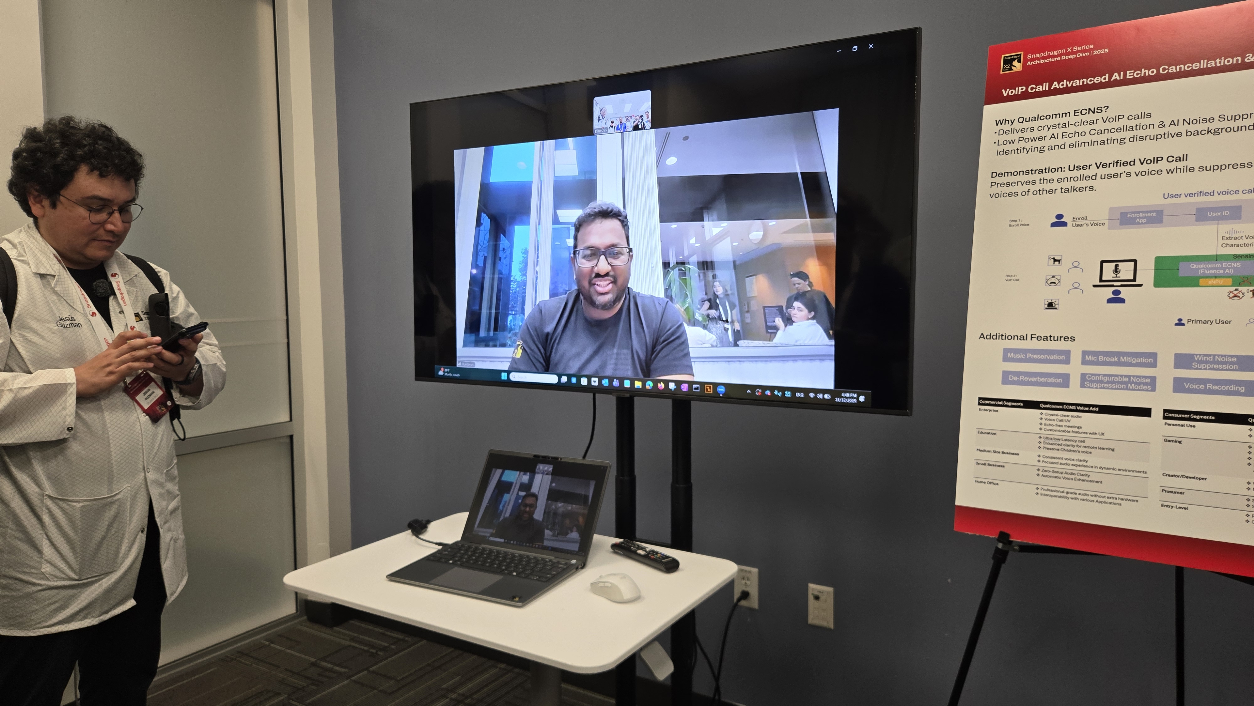 오디오 분리 기술이 시연되고 있다. 사진=최진홍 기자