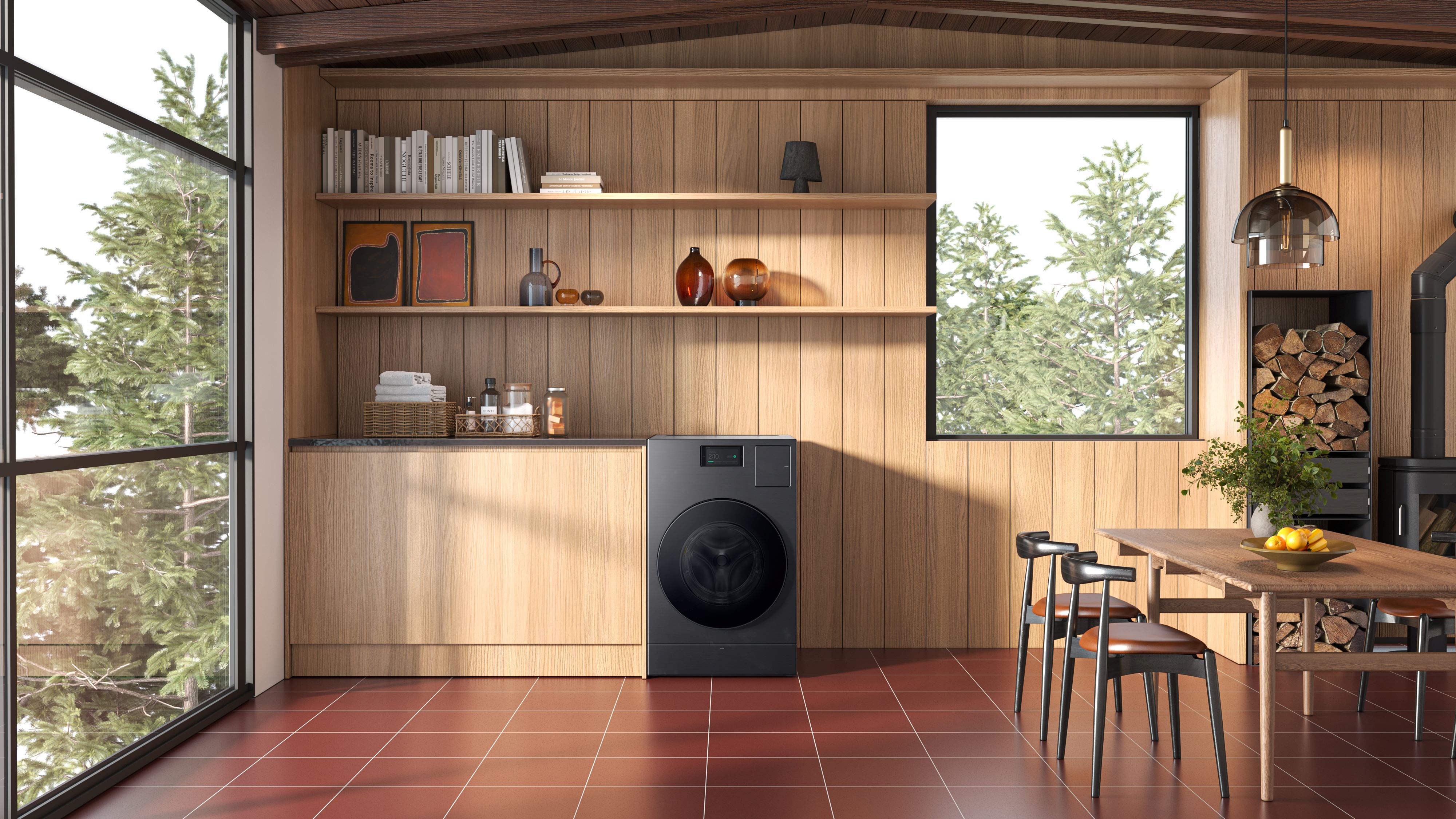 미국 주택 구조에 특화된 벤트 타입 '비스포크 AI 콤보' 세탁건조기가 미국 가전 전문매체 '굿하우스키핑'으로부터 자체 품질 테스트를 통과한 우수 제품으로 소개됐다. 사진=삼성전자