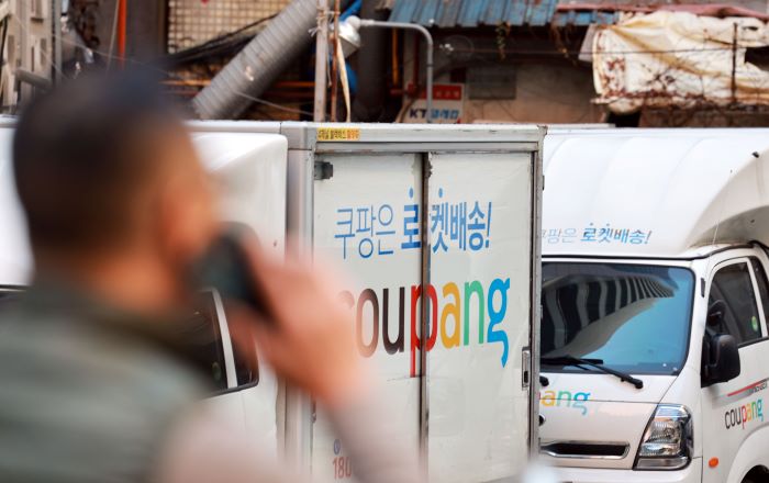 지난 21일 서울 시내 쿠팡 차량 차고지. 사진=연합뉴스
