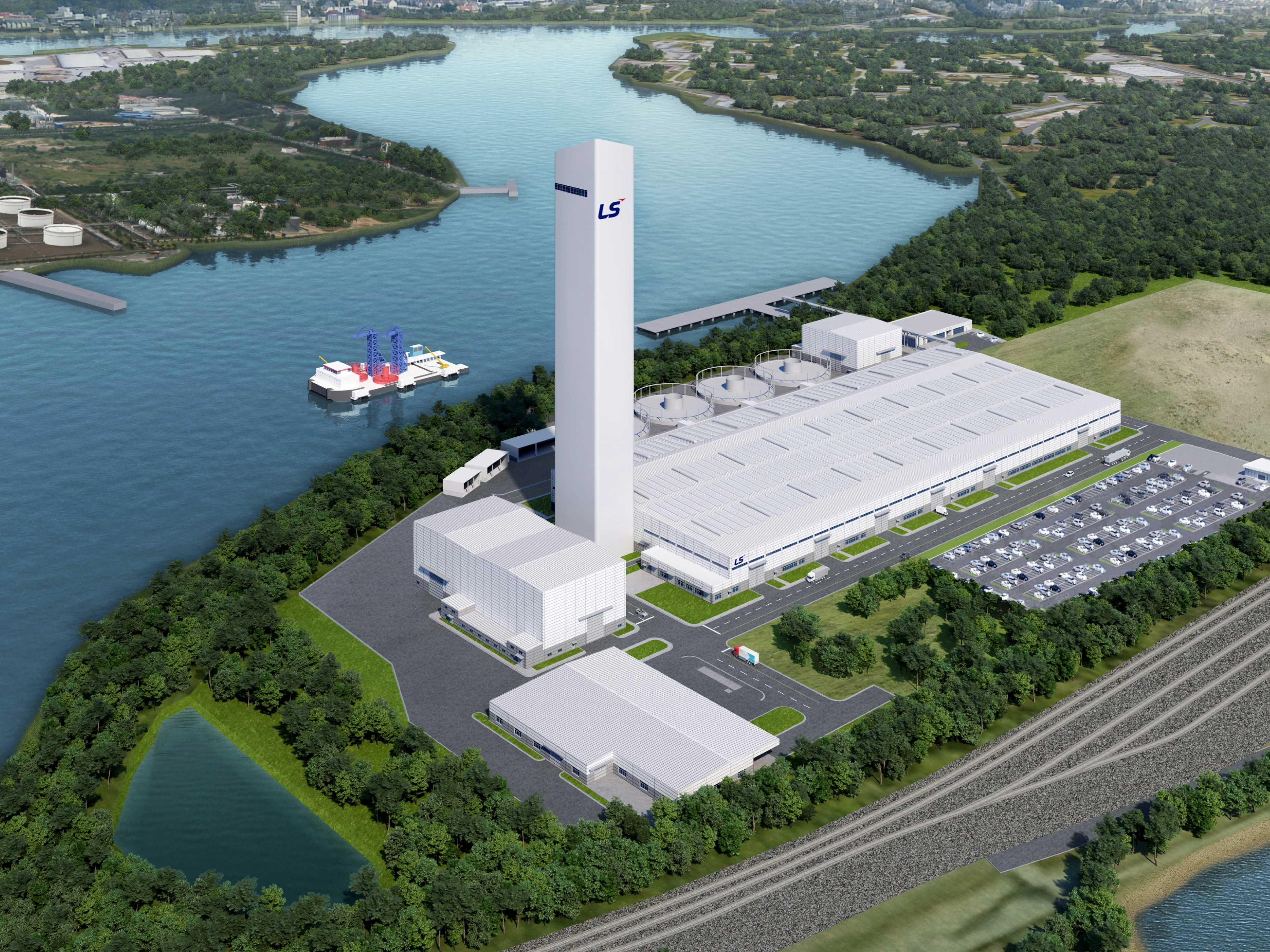 LS전선 미국 자회사 LS그린링크의 미국 버지니아주 해저케이블 공장 조감도. 사진=LS