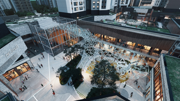 감일 푸르지오 마크베르와 함께 조성되는 아클라우스 감일 투시도.  출처=대우건설 제공