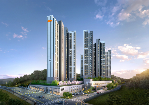 'e편한세상 가평 퍼스트원' 투시도. 출처=디엘이앤씨