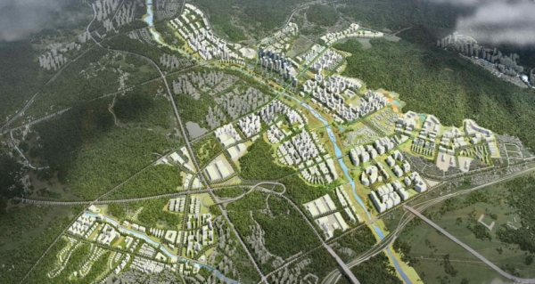 지난해 국토교통부가 개최한 고양 창릉 신도시 '기본구상 및 입체적 도시공간계획' 국제공모 선정 결과 최우수작으로 당선된  조감도(지구계뢱 수립 시 변경 가능). 출처 = 국토교통부