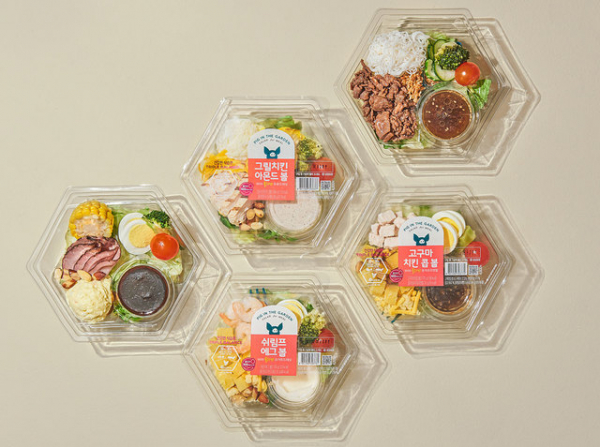 피그인더가든 '볼 샐러드' 5종 제품. 출처=SPC삼립