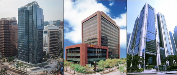 좌측부터 하나은행, KB국민은행, 우리은행 사옥. 출처=각 사