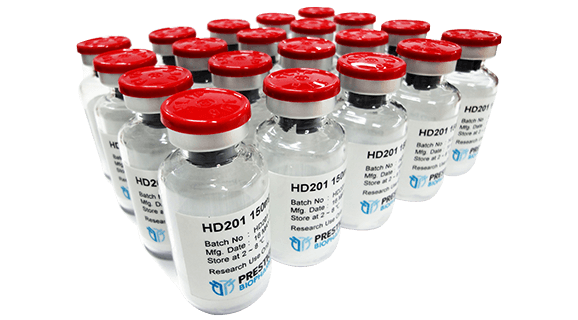 프레스티지바이오파마에서 생산하는	유방암,위암 치료제  바이오시밀러 HD201. 출처-프레스티지바이오파마