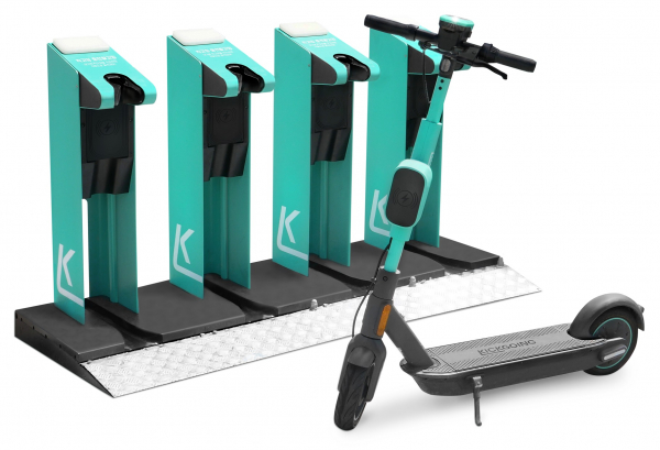 LG전자-킥고잉이 선보인 국내 첫 전동킥보드 무선충전 솔루션. 출처= LG전자