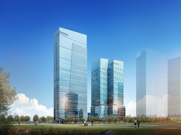 송도 주상복합빌딩 투시도. 출처=포스코건설 제공