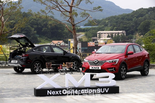 르노삼성자동차가 10일 경기도 용인 일대에서 쿠페형 SUV 2022년형 XM3를 공개했다. 사진=박재성 기자