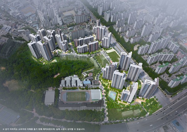 평촌 트리지아 조감도  사진=현대건설·SK에코플랜트·코오롱글로벌 컨소시엄