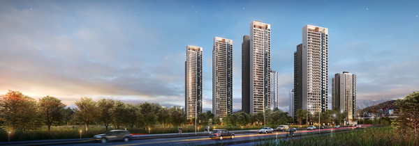 시티오씨엘 1단지 투시도  사진=HDC현대산업개발, 현대건설, 포스코건설