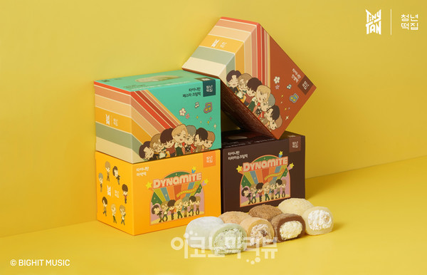 청년떡집, 뉴트로 패키지 '타이니탄 크림떡' 4종