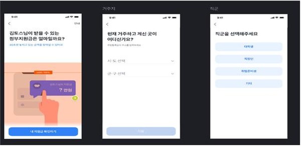 상품 안내를 위한 고객 입력화면 예시  사진=HF공사