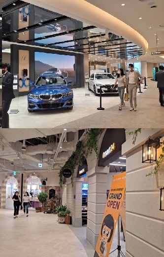 대전신세계아트앤사이언스 6층에는 BMW 매장이 위치했고, 5층에는 편의점 이마트24가 자리했다. 사진=전지현 이코노미리뷰 기자.