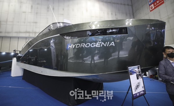 8일 고양시 킨텍스 2전시장에서 '2021 수소모빌리티쇼가 열리고 있다.사진=박재성 기자