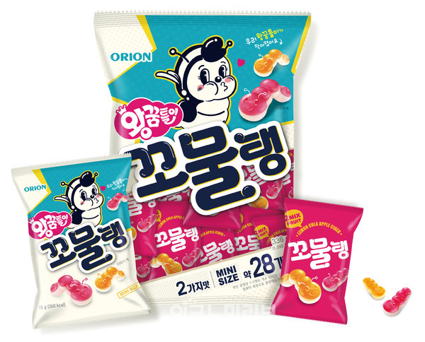 오리온, 귀여운 애벌레 모양 젤리 ‘꼬물탱’