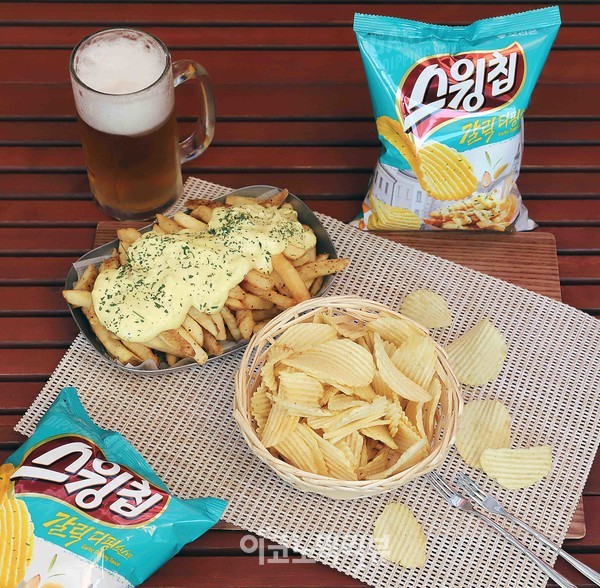 오리온, '스윙칩 갈릭디핑소스맛'