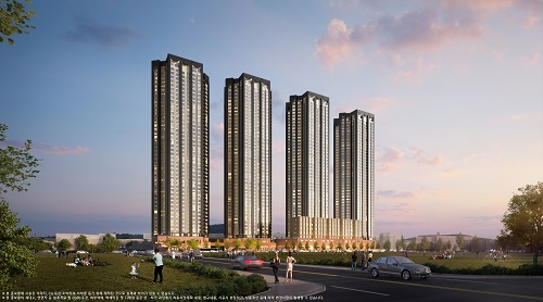 힐스테이트 파밀리에 평택역 투시도. 사진=평택더파크파이브 지역주택조합