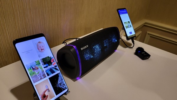 퀄컴의 오디오 기술력 시연 장면. 사진=최진홍 기자