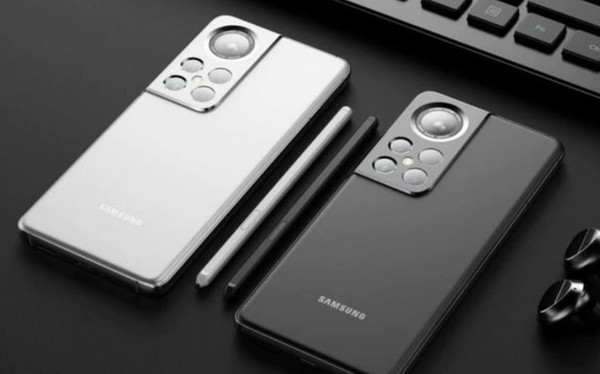 ​갤럭시S22 울트라 모델에 'S펜'의 수납공간이 확보될 것이라는 내용의 유출 이미지. 출처= 프론트페이지테크갤럭시S22 예상 디자인. 출처= 폰아레나