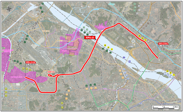 대장홍대선 노선 계획도. 자료=국토교통부