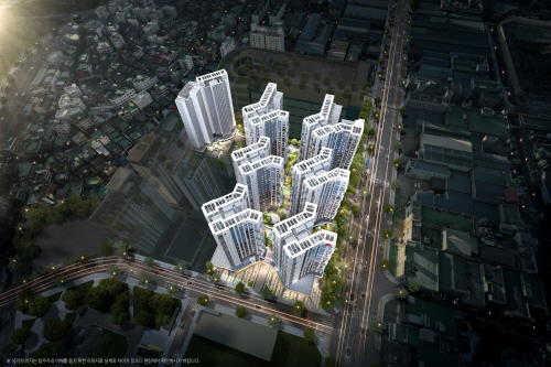 힐스테이트 도화 더테라스 조감도.  사진출처=현대건설