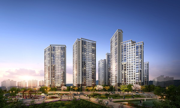 안성공도 센트럴카운티 에듀파크 2블록 야경 투시도 사진=라송산업