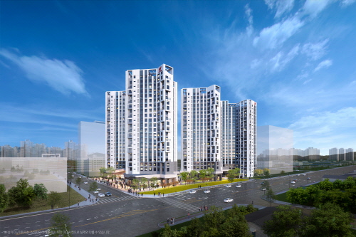 힐스테이트 도화더테라스 투시도  사진=현대건설