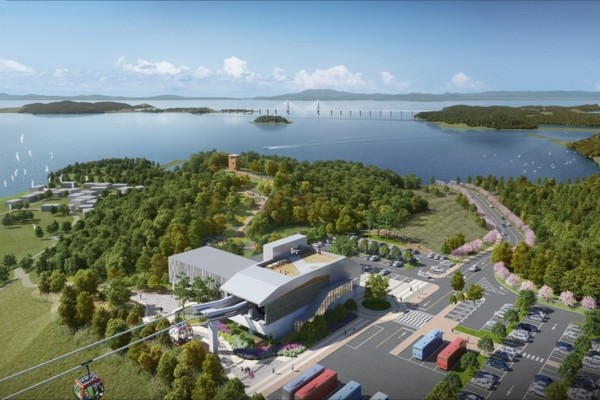 유신과 일성건설 등이 민간투자 방식으로 진행 중인 ‘보령 원산도 해양케이블카’ 조감도. 자료=보령시