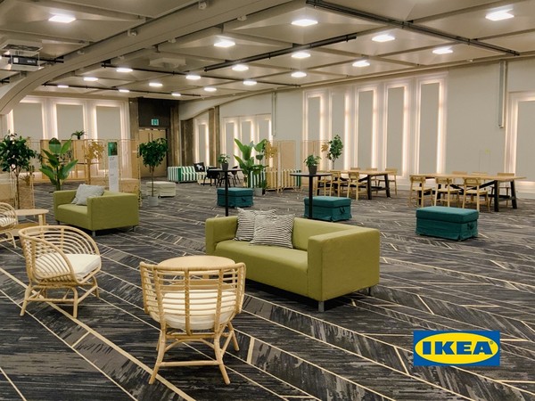 지속가능한 이케아 제품으로 조성된 제15회 세계산림총회 VIP 라운지. 출처=이케아 코리아