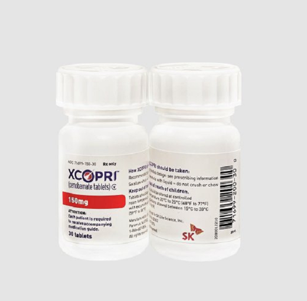 Chenobamato da SK Biopharmaceuticals (marca americana Xcobri).  Fonte = SK Biopharmaceuticals