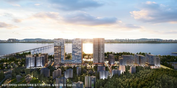 덕은DMC 아이에스BIZ타워 한강 투시도.출처=아이에스동서