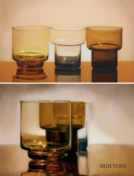 전시 팸플릿. Emptied Glass, 116.7×72.7㎝ oil on canvas, 2013