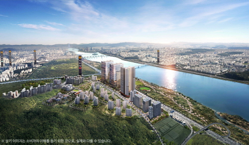 덕은DMC 아이에스BIZ타워 한강  조감도