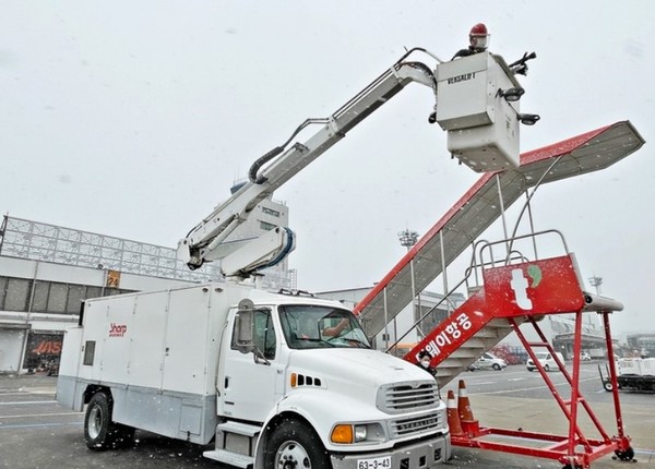 현장 작업 모습 = 티웨이항공