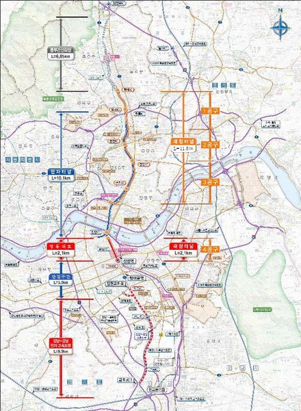 동부간선도로 위치도.