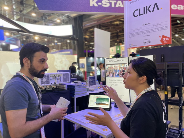 C랩 아웃사이드 광주에 입주한 클리카가 유럽 최대 스타트업 전시회 '비바테크 2023'에 참여한 모습. 사진= 삼성전자