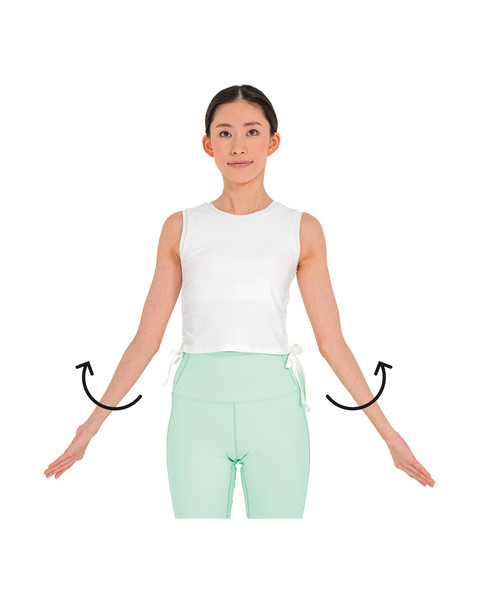 ‘팔 비틀기’ 스트레칭. 출처=비타북스