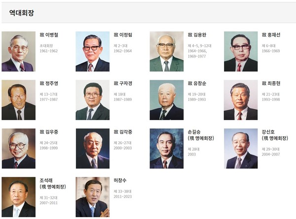 역대 전경련 회장