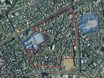 도심 공공주택 복합사업 예정지구로 신규 지정된 신길15 구역 위치도. 건설교통부 제공