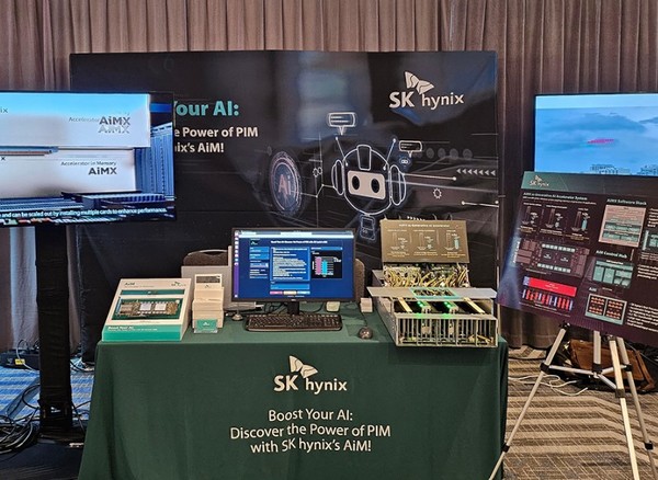 ‘AI Hardware & Edge AI 서밋 2023’ 내 SK하이닉스 현장 부스. 사진= SK하이닉스